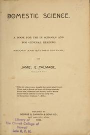 Cover of Domestic science by James Edward Talmage