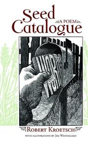 Cover of Seed catalogue by Robert Kroetsch