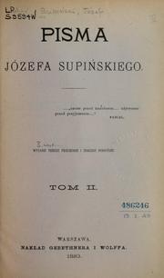 Front cover of Pisma Józefa Supińskiego by Józef Supiński