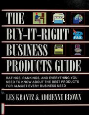 Cover of The buy-it-right business products guide by Les Krantz
