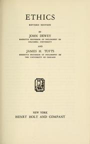 Cover of Ethics by John Dewey