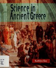 Front cover of Science in Ancient Greece by Kathlyn Gay