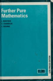 Front cover of Further pure mathematics by L. Bostock