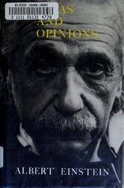 Front cover of Ideas and opinions by Albert Einstein