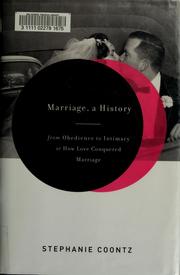 Front cover of Marriage, a history by Stephanie Coontz
