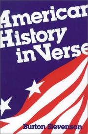 Front cover of American history in verse, for boys and girls by Burton Egbert Stevenson