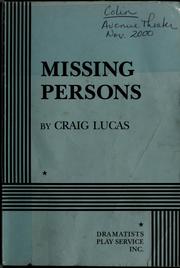 Cover of Missing persons by Craig Lucas