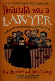 Cover of Dracula was a lawyer by Erin Barrett