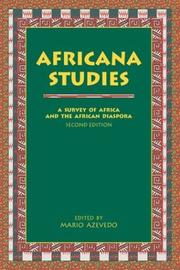Cover of Africana Studies by Mario Azevedo