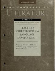 Front cover of The language of literature by Arthur N. Applebee