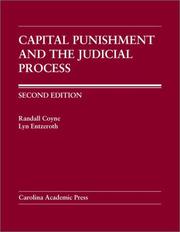 Front cover of Capital punishment and the judicial process by Randall Coyne