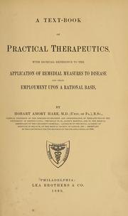 Cover of A text-book of practical therapeutics by H. A. Hare
