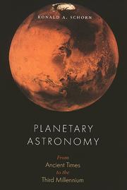 Cover of Planetary astronomy by Ronald A. Schorn