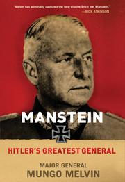 Cover of Manstein by Mungo Melvin