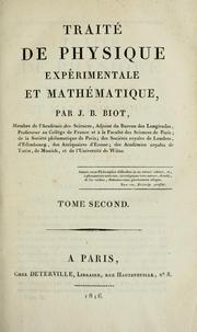 Front cover of Trait©♭ de physique exp©♭rimentale et math©♭matique by Jean-Baptiste Biot