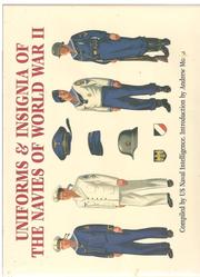 Front cover of Uniforms & Insignia of the Navies of World War II by Unknown