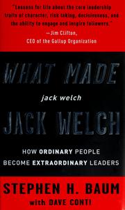 Cover of What made Jack Welch Jack Welch by Stephen H. Baum