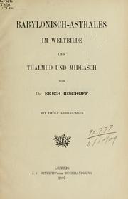 Cover of Babylonisch-astrales im Weltbilde des Thalmud un Midrasch by Erich Bischoff