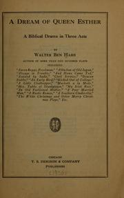 Front cover of A dream of Queen Esther by Walter Ben Hare