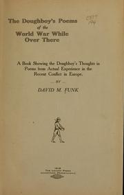 Front cover of The doughboy's poems of the world war while over there by David M. Funk