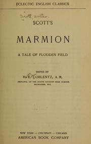 Cover of Scott's Marmion by Sir Walter Scott