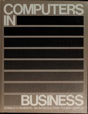 Cover of Computers in business by Donald H. Sanders