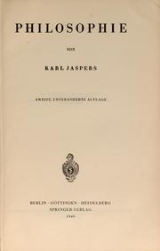 Cover of Philosophie by Karl Jaspers