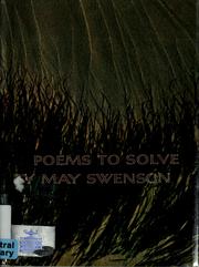 Cover of Poems to solve by May Swenson