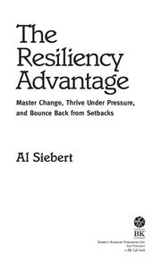 Cover of The Resiliency Advantage by Family Partnership