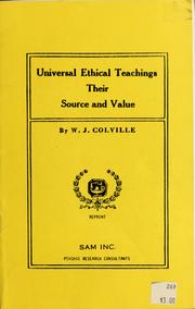 Front cover of Universal ethical teachings by W. J. Colville