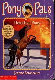 Cover of Detective pony by Jeanne Betancourt
