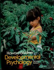 Cover of Developmental psychology by Howard Gardner