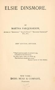 Front cover of Elsie Dinsmore by Martha Finley