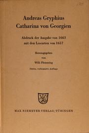 Front cover of Catharina von Georgien by Andreas Gryphius
