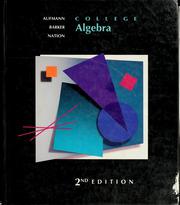 Cover of College algebra by Michael Holtfrerich