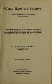 Cover of What Baptists believe by O. C. S. Wallace