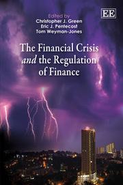 Cover of The financial crisis and the regulation of finance by Christopher J. Green