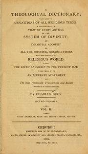 Front cover of A theological dictionary by Charles Buck