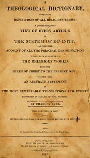 Front cover of A theological dictionary by Charles Buck