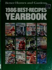 Front cover of Better homes and gardens 1986 Best-recipes yearbook by Unknown
