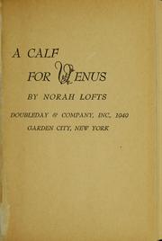 Front cover of A calf for Venus by Norah Lofts