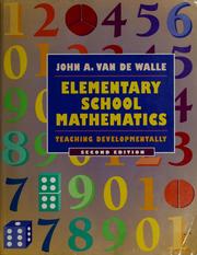 Cover of Elementary school mathematics by John A. Van de Walle