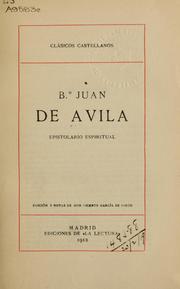 Front cover of Epistolario espiritual by Saint John of Avila