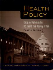Cover of Health policy by Charlene Harrington