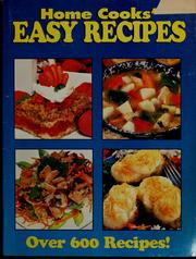 Front cover of Home cooks' easy recipes by Vivian Rothe