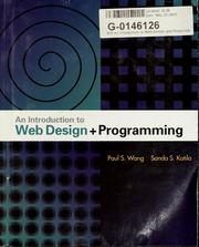 Cover of An introduction to Web design and programming by Paul S. Wang
