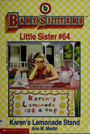 Front cover of Karen's lemonade stand by Ann M. Martin
