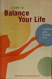 Front cover of Learn to balance your life by Michael Hinz