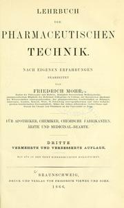Front cover of Lehrbuch der pharmaceutischen Technik by Mohr, Friedrich