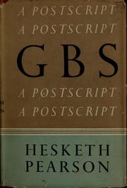 Cover of G.B.S by Hesketh Pearson